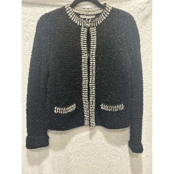 360sweater Women’s Black And White Wool/nylon Sweater Size Small - Picture 1 of 6